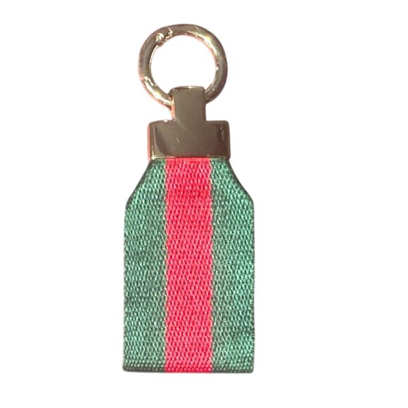 Green And Red Unbranded Web Keyring With Gold Tone Hardware - Picture 1 of 4